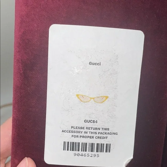 Gucci Women's Gold Cat-Eye Glasses - Picture 9 of 10